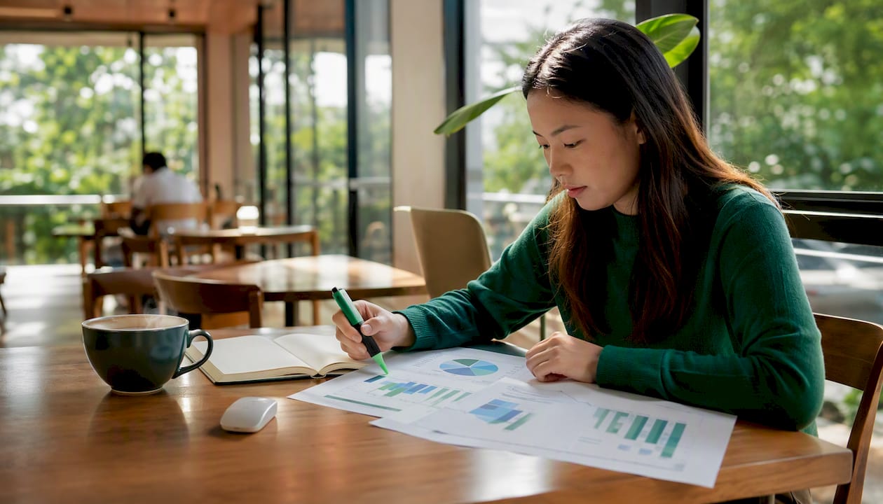 Professional reviewing Copilot adoption metrics