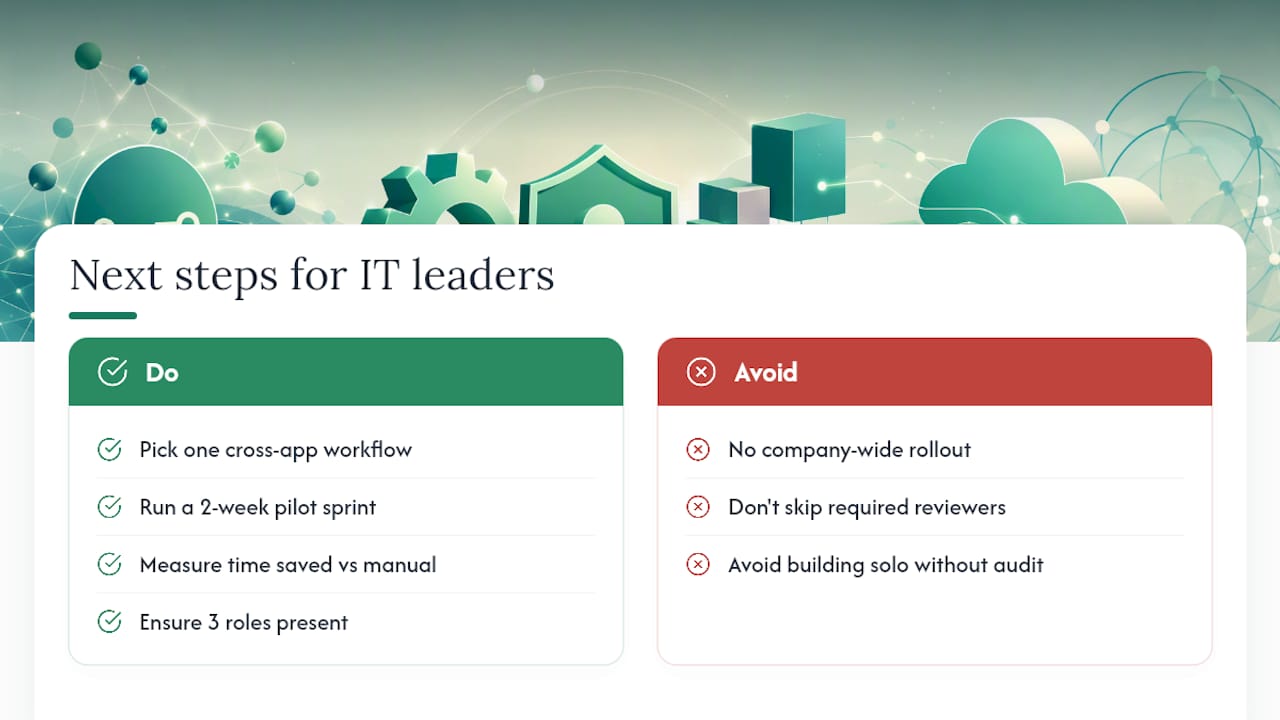 What IT Leaders Should Actually Do Next — overview diagram